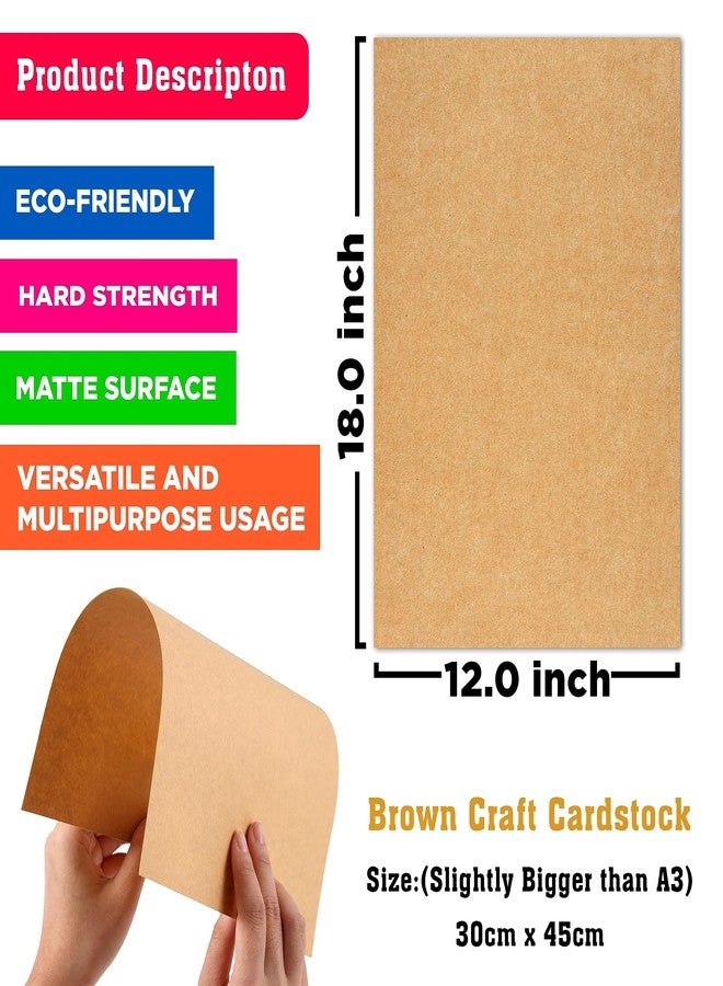 Goelite Craft Paper Sheets Thick 300 GSM | Brown Kraft Sheets Cardboard Pack of 10 | Best for DIY Craft, Sketching, Project Making, Painting, Doodling, Art & Craft (A3 (45 X 30 CM)) - Image 3